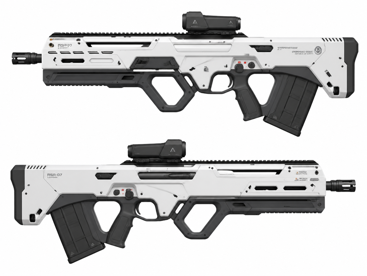 Bullpup carbine, side profile