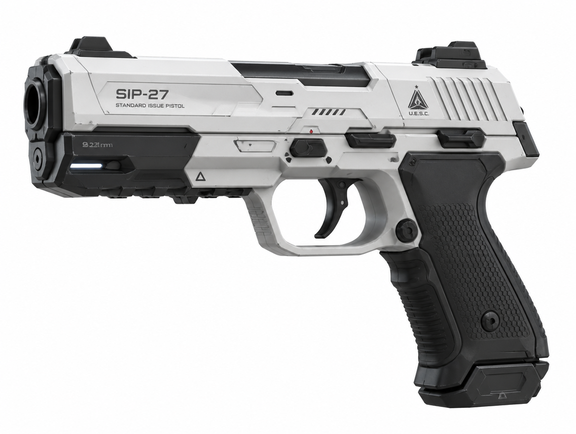 SIP-27 machine pistol, side profile